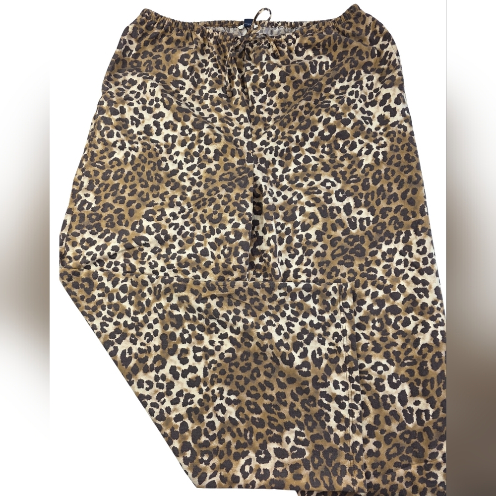 American Eagle Outfitters Leopard Print Wide Leg Pants - Brown - Picture 6 of 15